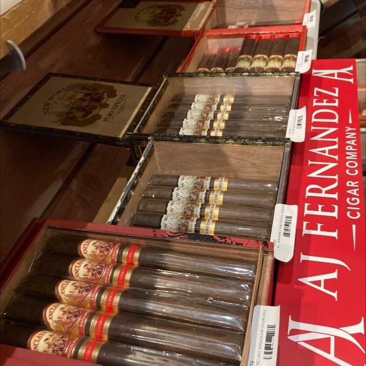 AJ Fernandez cigars on display at Wilde